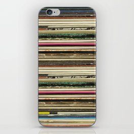 Old record carton covers stacked in pile iPhone Skin