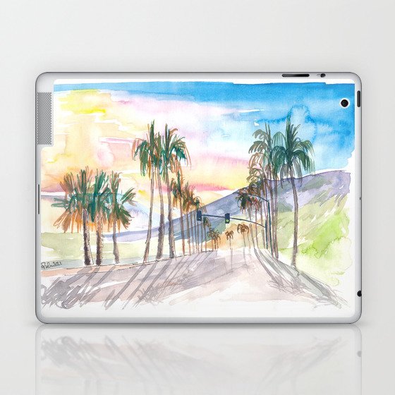 Palm Springs Avenue with Californian Sunset Laptop & iPad Skin