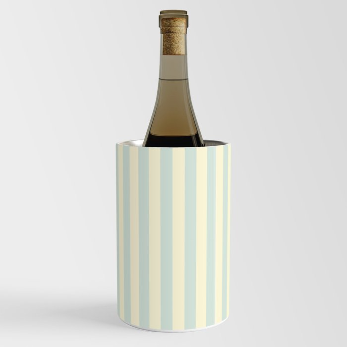 Country BBQ Blue Rustic Stripes Wine Chiller