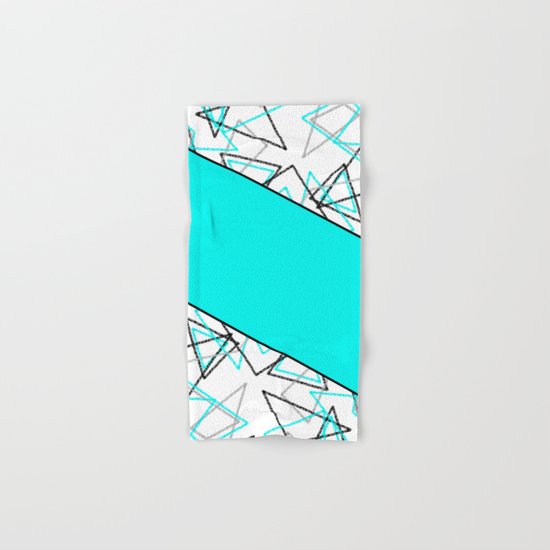 Abstract turquoise combo pattern . Hand & Bath Towel