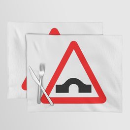 Bridge Traffic Sign Isolated Placemat