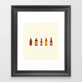 Hot Sauces Framed Art Print