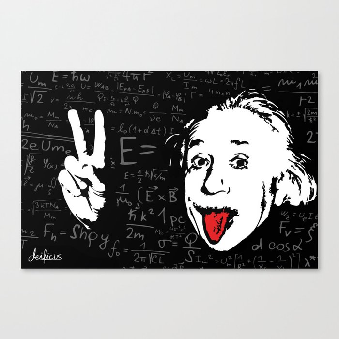 Silly Wisdom - Albert Einstein Canvas Print