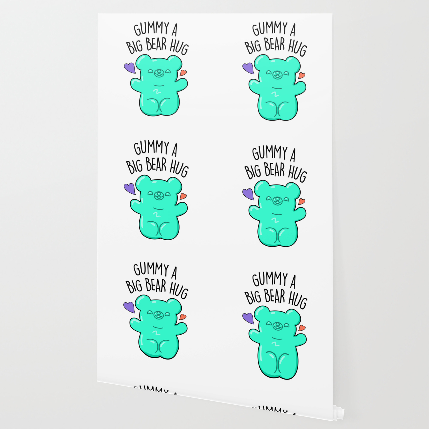 Gummy A Big Bear Hug Cute Gummy Bear Candy Pun Wallpaper by punnybone |  Society6