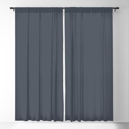 Dark Slate Navy Blue Gray Solid Color Pairs to Benjamin Moore Hale Navy HC-154 Blackout Curtain