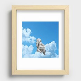 Angel with skull Recessed Framed Print