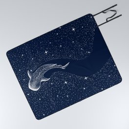 Star Eater Picnic Blanket | Curated, Whale, Star, Sea, Space, Illustration, Digital, Whaleshark, Sealife, Dreamscape 