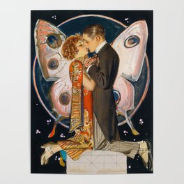  Study for Butterfly Couple, 1923 by Joseph Christian Leyendecker Poster