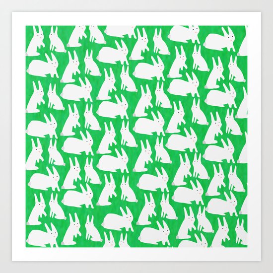 How Many Rabbits are in the picture? Art Print