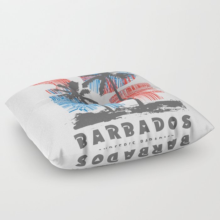 Barbados surf paradise Floor Pillow