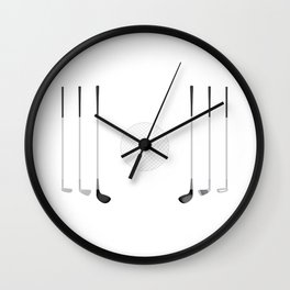 Golf Clubs and Ball Wall Clock