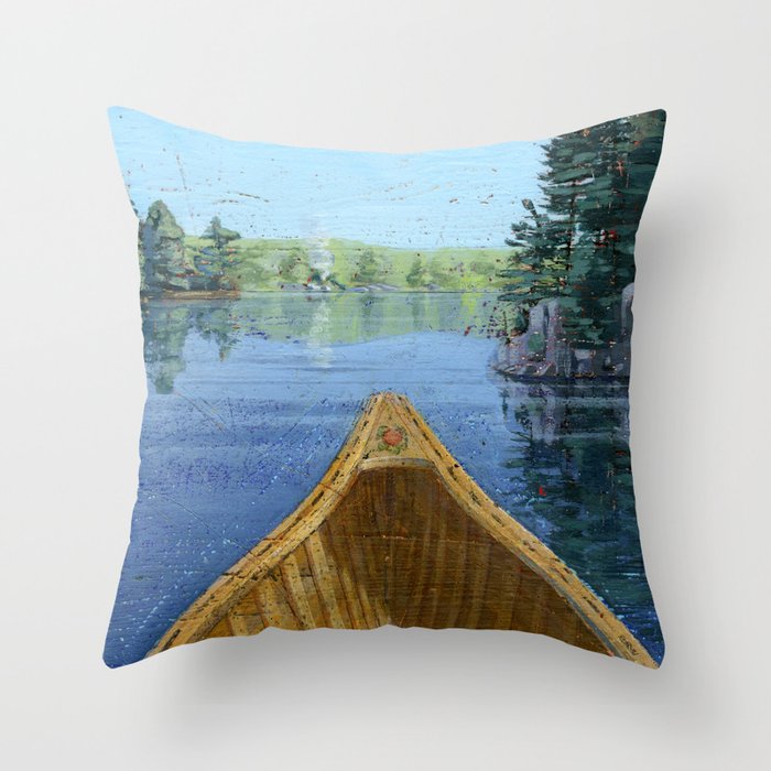 canoe bow Throw Pillow