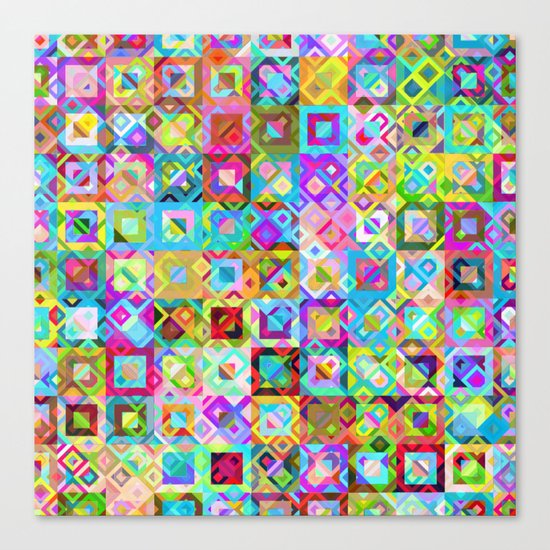 Multicolor Geometric Pattern Canvas Print