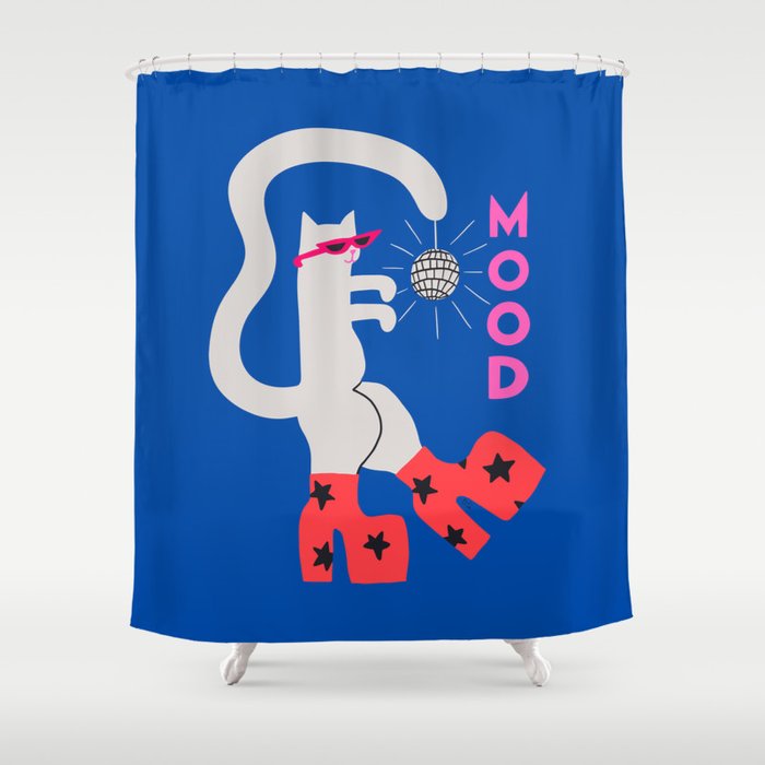 Mood Cat Shower Curtain