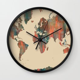 World Map - Navaho Wall Clock