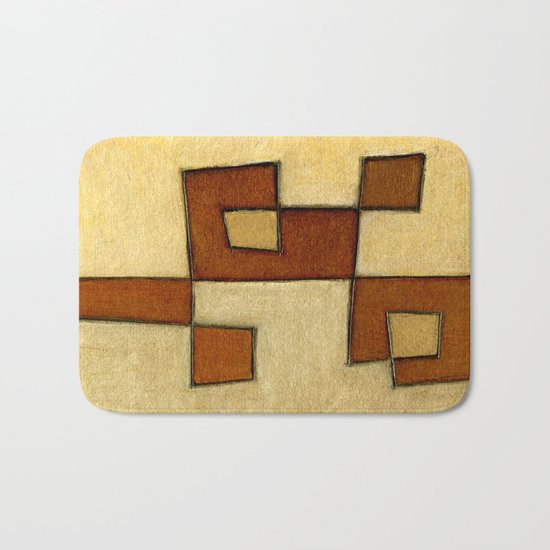 Protoglifo 01 'brown yell' Bath Mat