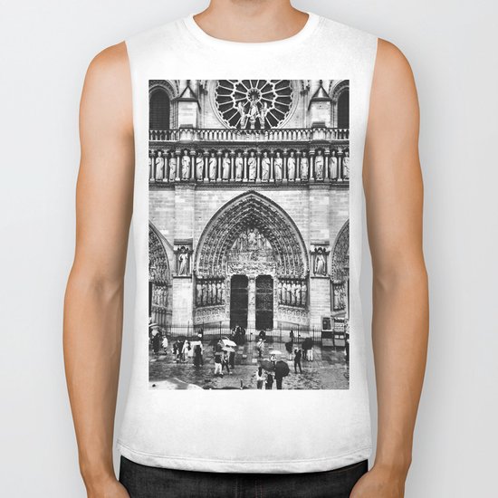 Through the rain:b&w Biker Tank