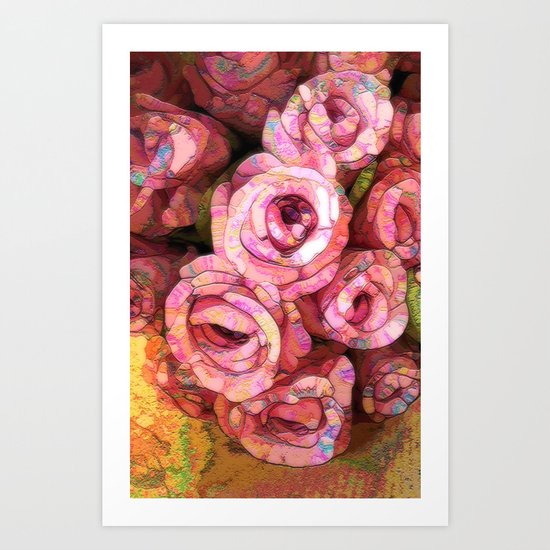 Vintage Wild Roses Art Print