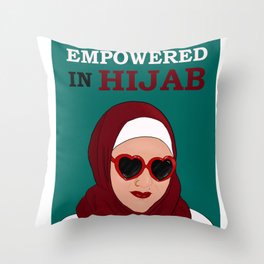 Empowered In Hijab Throw Pillow