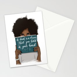 A Book Is A Dream That You Hold In Your Hand | African American Stationery Card