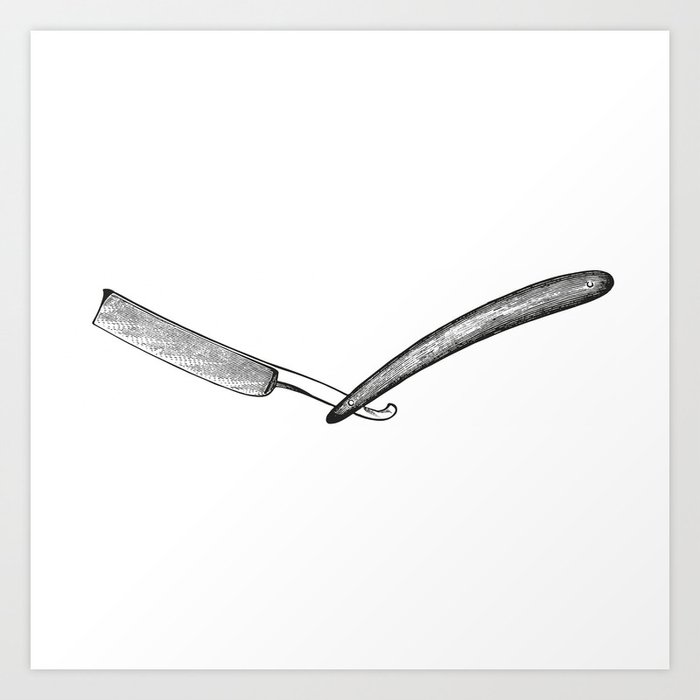 Straight Razor Art Print By Upopot Society6