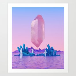 Eternal Crystal and the Hands of Time Art Print