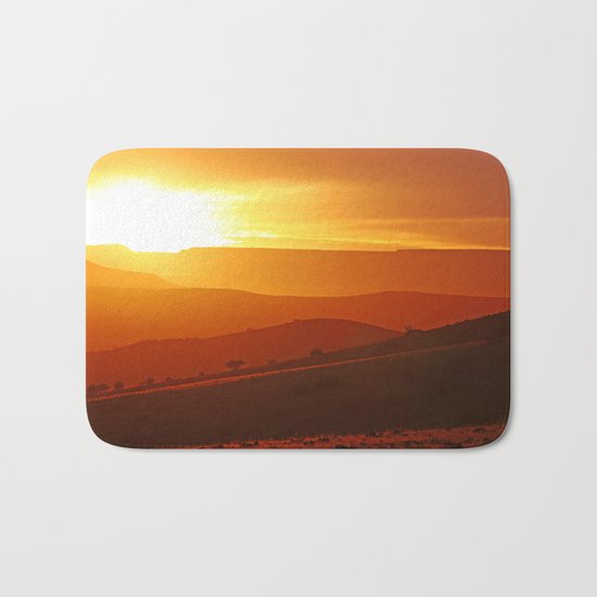 Golden morning in Africa Bath Mat
