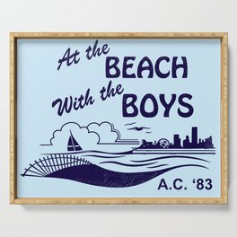 At the Beach with the Boys Serving Tray