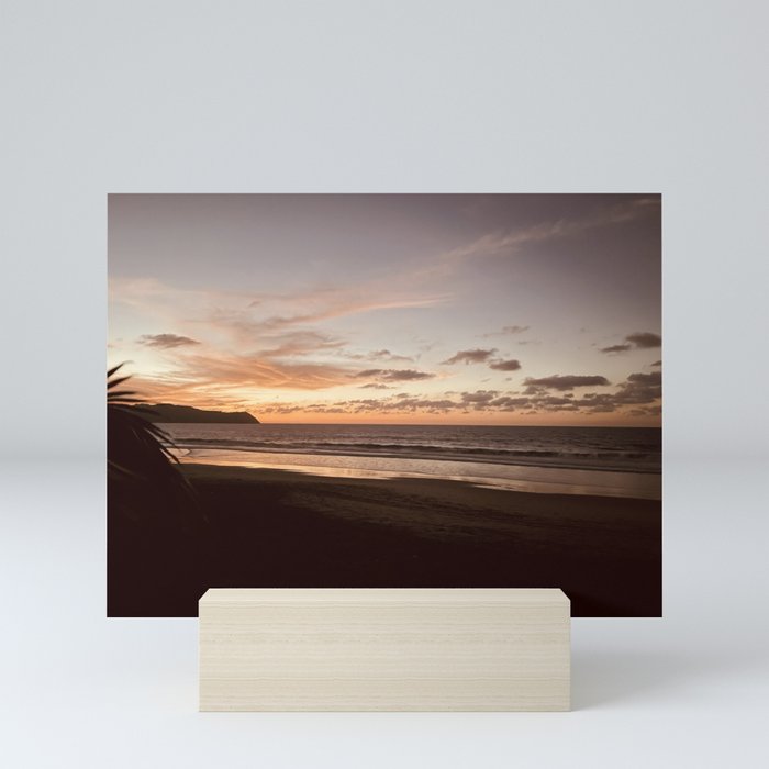 Golden Hour Sunset on the Beach by ValerieAmber @valerieamberch Mini Art Print