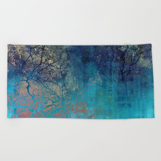 On the verge of Blue Beach Towel