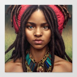 Deadlocs and red hair Canvas Print