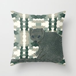 Banded Mongoose Throw Pillow