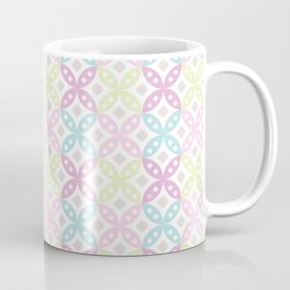 Sugar Cube | Butterfly Coffee Mug | Cute, Geometric, Soft, Sweet, Beige, Floral, Pink, Turqoise, Batik, Pattern 