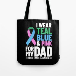 Thyroid Cancer Ribbon Awareness Survivor Tote Bag
