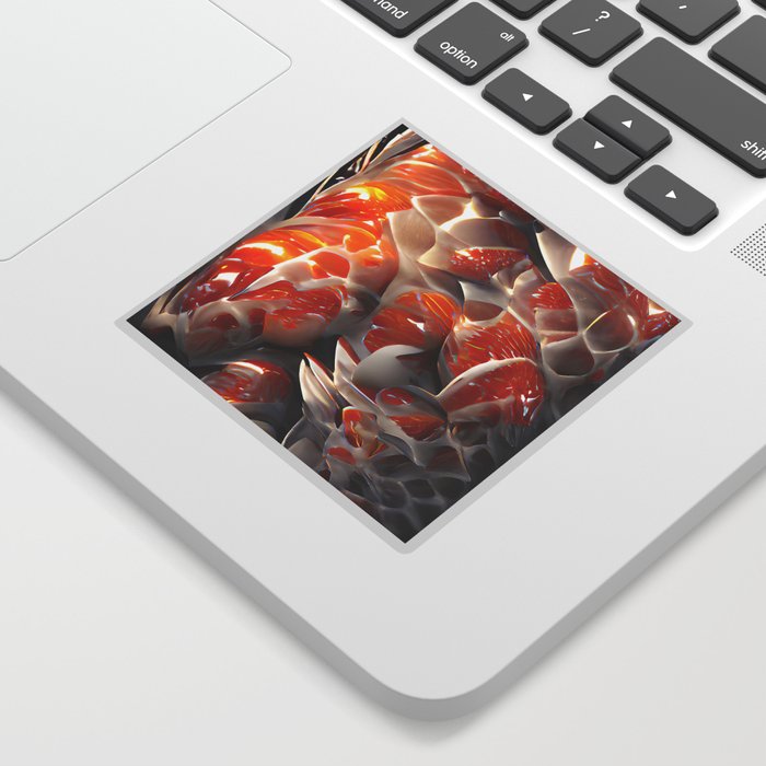 Koi Fish Abstract Aesthetic No1 Sticker