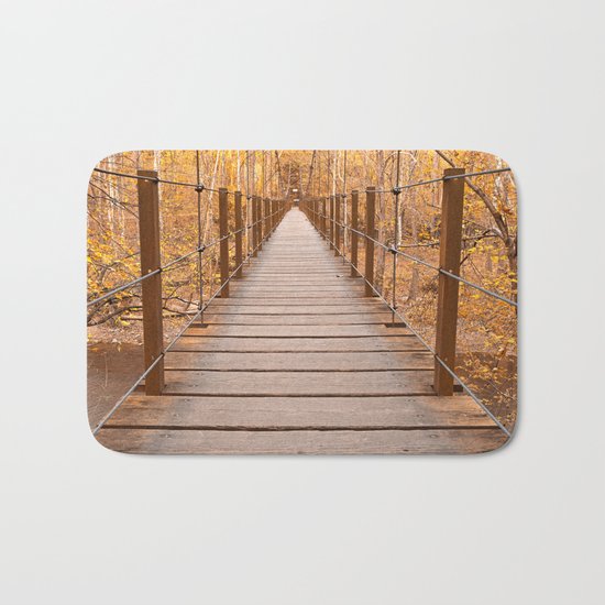 Golden Grove Suspension Bridge Bath Mat