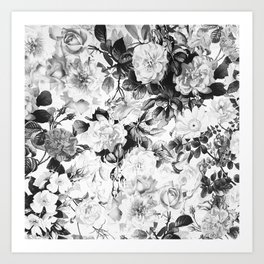 black flower print