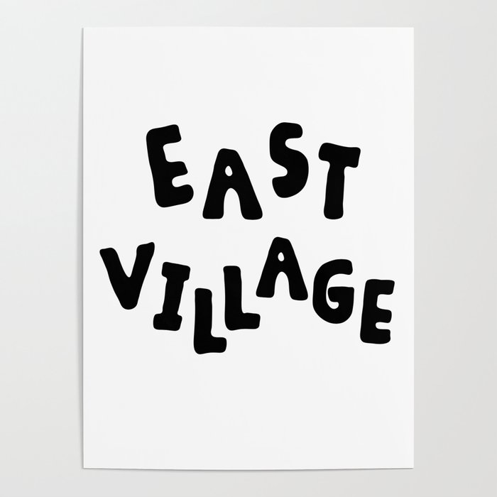 East Village Text Poster