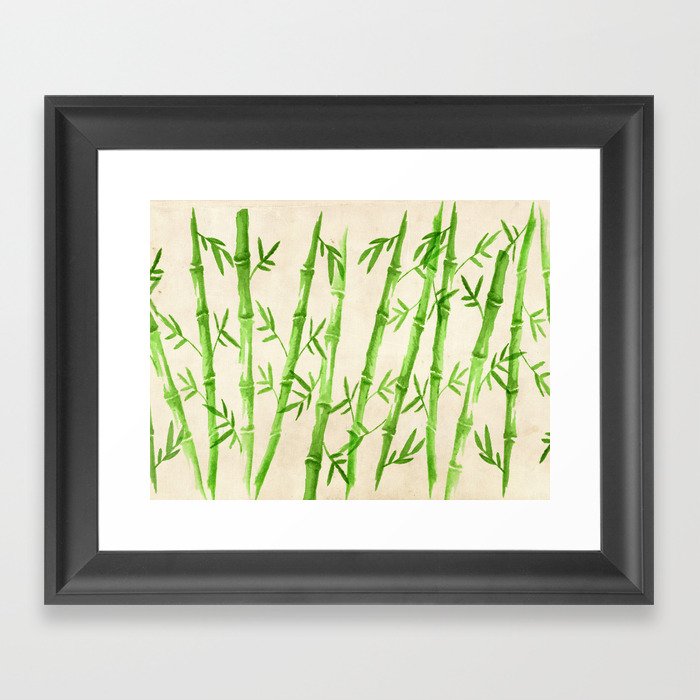 Bamboo Pattern Framed Art Print
