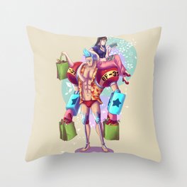 Franky and Robin Throw Pillow