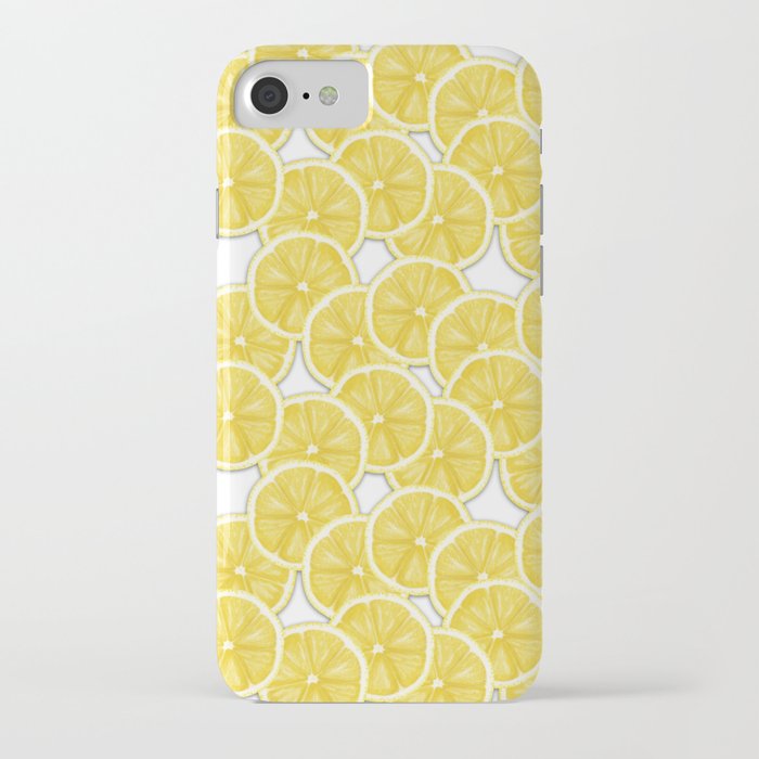Lemon WaterColor paper pattern iPhone Case