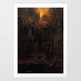 Untitled (Bodies in Hell), by Zdzisław Beksiński Art Print