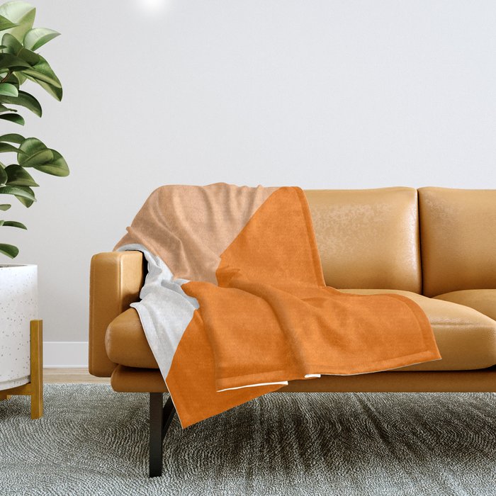 Orange Angles Throw Blanket