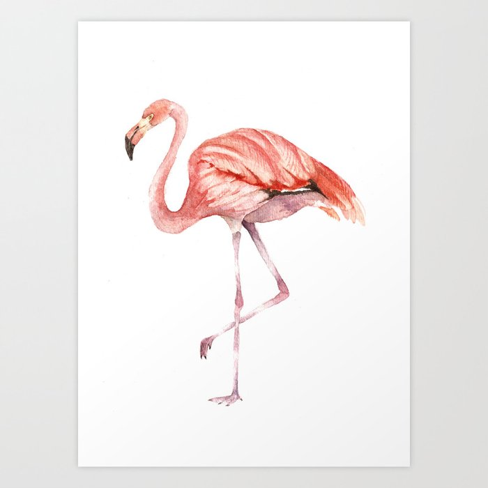 Pink Flamingo Art Print