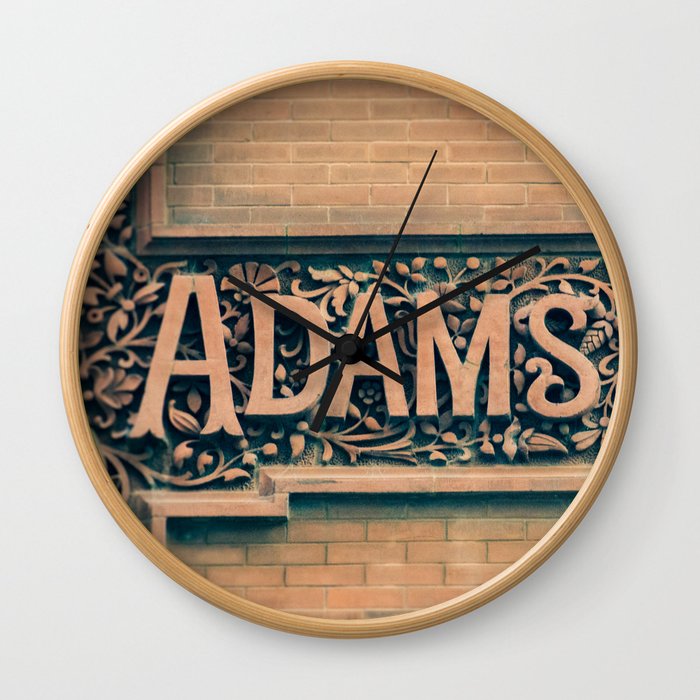 Adams St The Loop Chicago City Center Downtown Building Street Sign Wall Clock