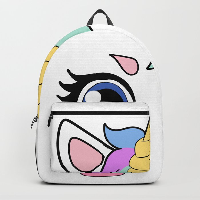 unicorn face backpack