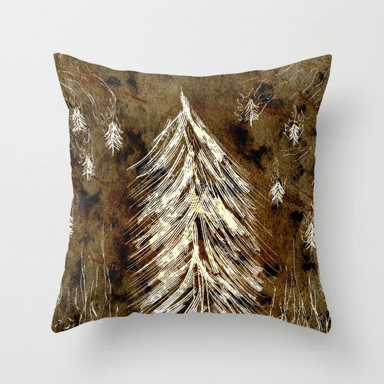Dawn In A Burning Forest Throw Pillow