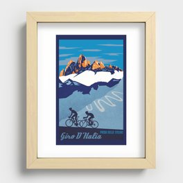 Giro d'Italia Passo Dello Stelvio cycling poster Recessed Framed Print