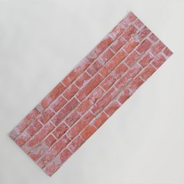 Orange and Brown grunge old brick wall abstract background texture pattern. Home or office building design Yoga Mat