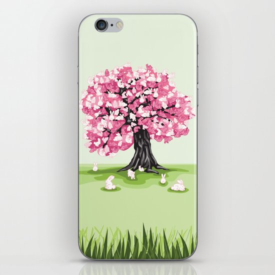 Bunny Blossom Tree iPhone & iPod Skin
